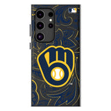 Milwaukee Brewers Paisley MagSafe Compatible Phone Case for Samsung Galaxy