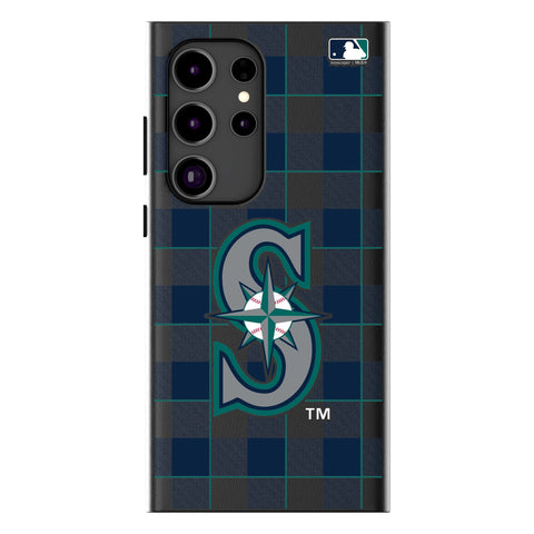 Seattle Mariners Plaid MagSafe Compatible Phone Case for Samsung Galaxy