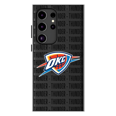 Oklahoma City Thunder Text Backdrop MagSafe Compatible Phone Case for Samsung Galaxy