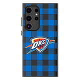 Oklahoma City Thunder Plaid MagSafe Compatible Phone Case for Samsung Galaxy