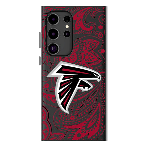 Atlanta Falcons Paisley MagSafe Compatible Phone Case for Samsung Galaxy