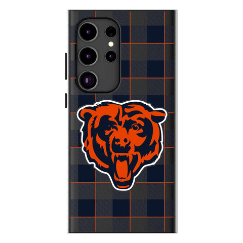 Chicago Bears Plaid MagSafe Compatible Phone Case for Samsung Galaxy