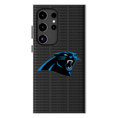 Carolina Panthers Text Backdrop MagSafe Compatible Phone Case for Samsung Galaxy