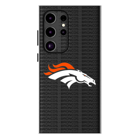 Denver Broncos Text Backdrop MagSafe Compatible Phone Case for Samsung Galaxy