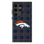 Denver Broncos Plaid MagSafe Compatible Phone Case for Samsung Galaxy