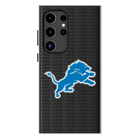 Detroit Lions Text Backdrop MagSafe Compatible Phone Case for Samsung Galaxy