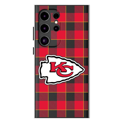 Kansas City Chiefs Plaid MagSafe Compatible Phone Case for Samsung Galaxy
