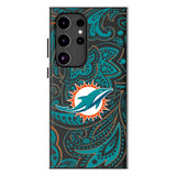 Miami Dolphins Paisley MagSafe Compatible Phone Case for Samsung Galaxy