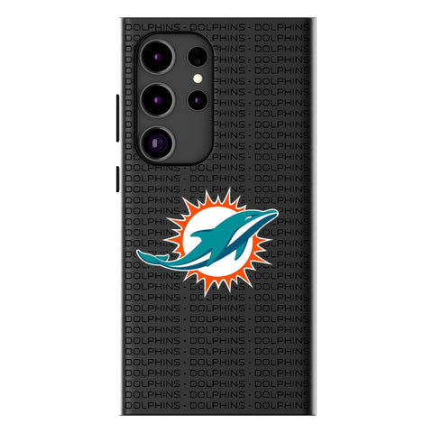 Miami Dolphins Text Backdrop MagSafe Compatible Phone Case for Samsung Galaxy