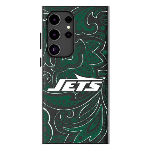 New York Jets Paisley MagSafe Compatible Phone Case for Samsung Galaxy
