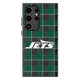New York Jets Plaid MagSafe Compatible Phone Case for Samsung Galaxy