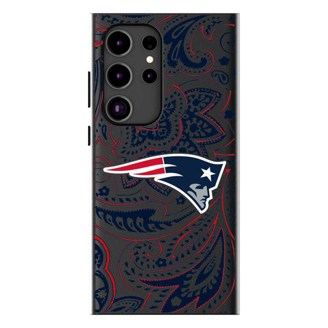 New England Patriots Paisley MagSafe Compatible Phone Case for Samsung Galaxy