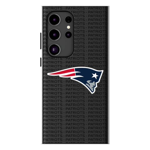 New England Patriots Text Backdrop MagSafe Compatible Phone Case for Samsung Galaxy