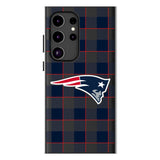 New England Patriots Plaid MagSafe Compatible Phone Case for Samsung Galaxy