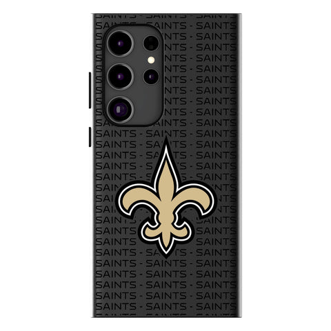 New Orleans Saints Text Backdrop MagSafe Compatible Phone Case for Samsung Galaxy