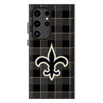 New Orleans Saints Plaid Magnetic Phone Case-1