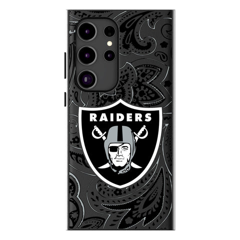 Las Vegas Raiders Paisley MagSafe Compatible Phone Case for Samsung Galaxy