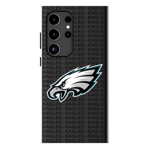 Philadelphia Eagles Text Backdrop MagSafe Compatible Phone Case for Samsung Galaxy