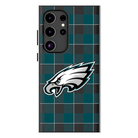 Philadelphia Eagles Plaid MagSafe Compatible Phone Case for Samsung Galaxy