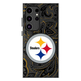 Pittsburgh Steelers Paisley MagSafe Compatible Phone Case for Samsung Galaxy