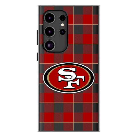 San Francisco 49ers Plaid MagSafe Compatible Phone Case for Samsung Galaxy