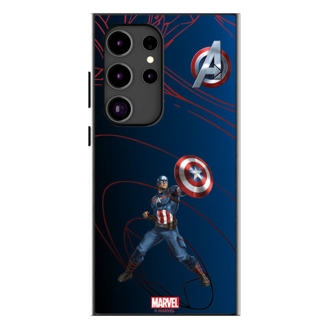 Marvel Avengers Captain America MechLine MagSafe Compatible Phone Case for Samsung Galaxy