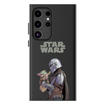 Star Wars: The Mandalorian Grogu and Din Djarin Color Block MagSafe Compatible Phone Case for Samsung Galaxy