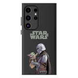 Star Wars: The Mandalorian Grogu and Din Djarin Color Block MagSafe Compatible Phone Case for Samsung Galaxy