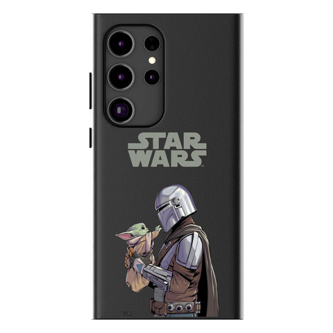 Star Wars: The Mandalorian Grogu and Din Djarin Color Block MagSafe Compatible Phone Case for Samsung Galaxy