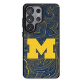 University of Michigan Wolverines Paisley MagSafe Compatible Phone Case for Samsung Galaxy
