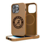 Alabama Crimson Tide Woodburned Brown Magnetic Case-0