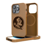 Florida State Seminoles Woodburned Brown Magnetic Case-0