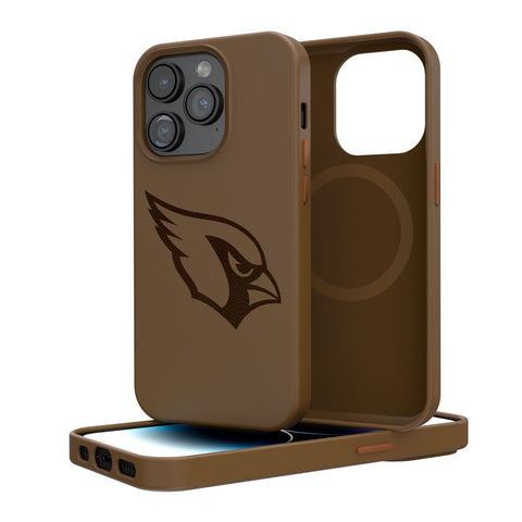Arizona Cardinals Woodburned Brown Magnetic Case-0