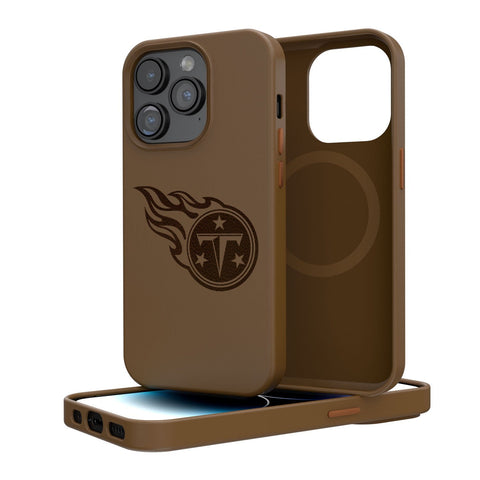 Tennessee Titans Woodburned Brown Magnetic Case-0