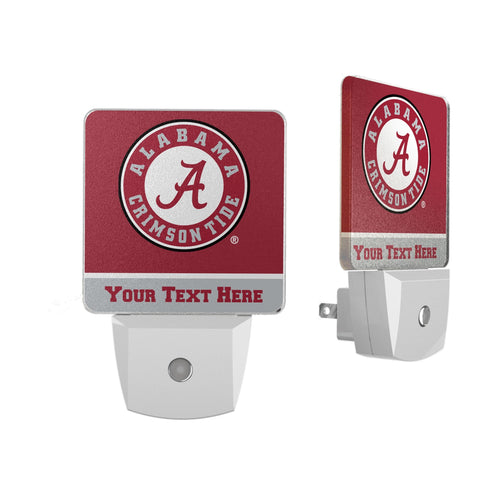 University of Alabama Crimson Tide Personalized Endzone Solid Night Light 2-Pack