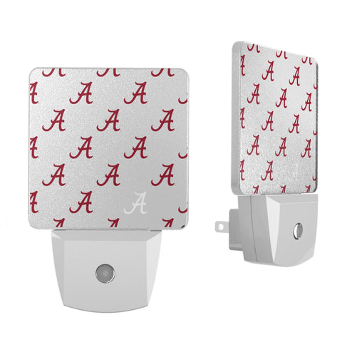 University of Alabama Crimson Tide Script A Fashion Pattern Night Light 2-Pack-0