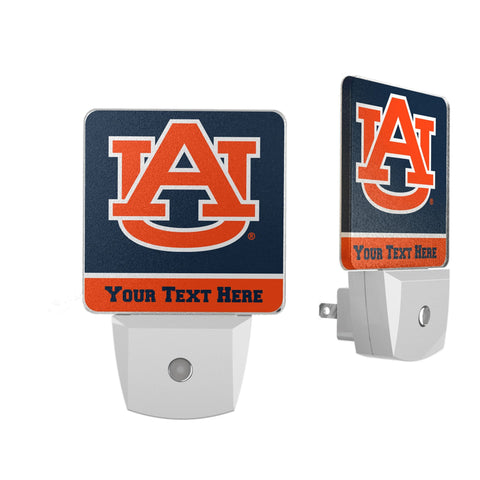 University of Auburn Tigers Personalized Endzone Solid Night Light 2-Pack