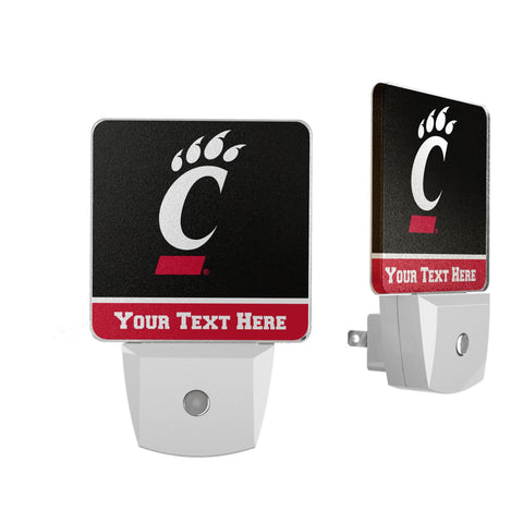 University of Cincinnati Bearcats Personalized Endzone Solid Night Light 2-Pack
