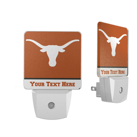 University of Texas Longhorns Personalized Endzone Solid Night Light 2-Pack