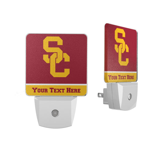 University of Southern California Trojans Personalized Endzone Solid Night Light 2-Pack