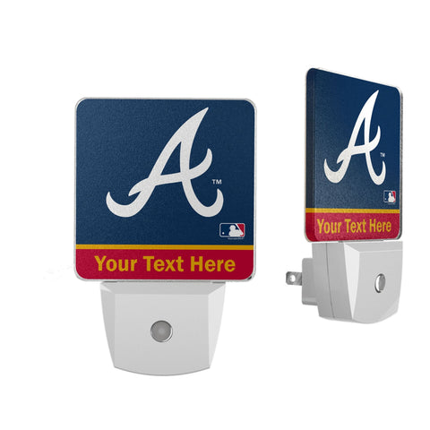 Atlanta Braves Personalized Endzone Solid Night Light 2-Pack