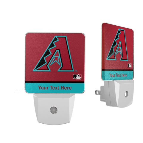 Arizona Diamondbacks Personalized Endzone Solid Night Light 2-Pack