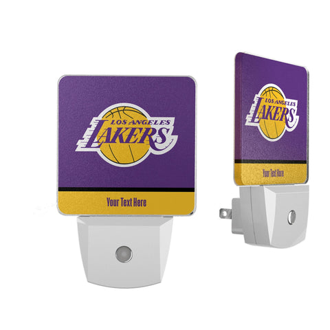 Los Angeles Lakers Personalized Endzone Solid Night Light 2-Pack