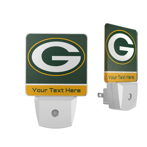 Green Bay Packers Personalized Endzone Solid Night Light 2-Pack