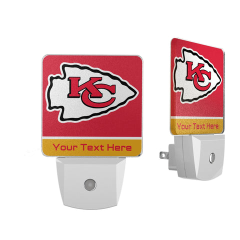 Kansas City Chiefs Personalized Endzone Solid Night Light 2-Pack