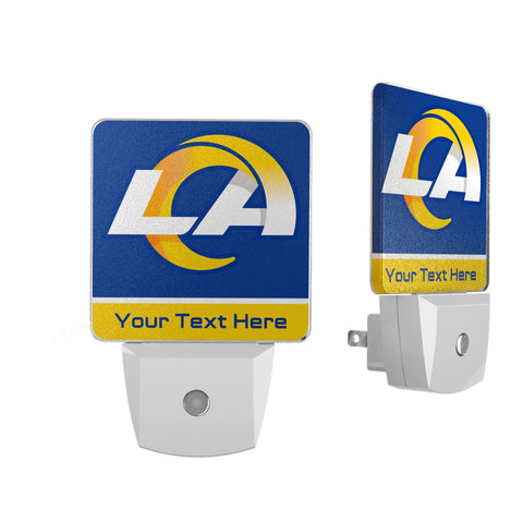 Los Angeles Rams Personalized Endzone Solid Night Light 2-Pack