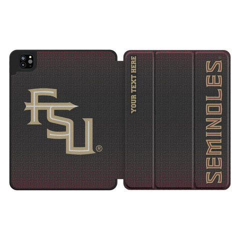Florida State University Seminoles Athletic Wordmark Personalized Linen Tablet Case for Apple iPad