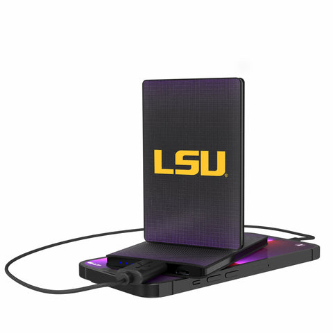 Louisiana State University Tigers Linen 2500mAh Credit Card Powerbank-0