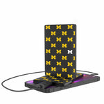 University of Michigan Wolverines Fashion Pattern 2500mAh Credit Card Powerbank-0