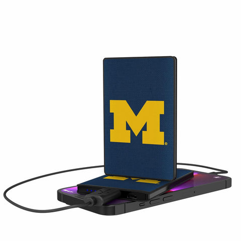 Michigan Wolverines Solid 2500mAh Credit Card Powerbank-0